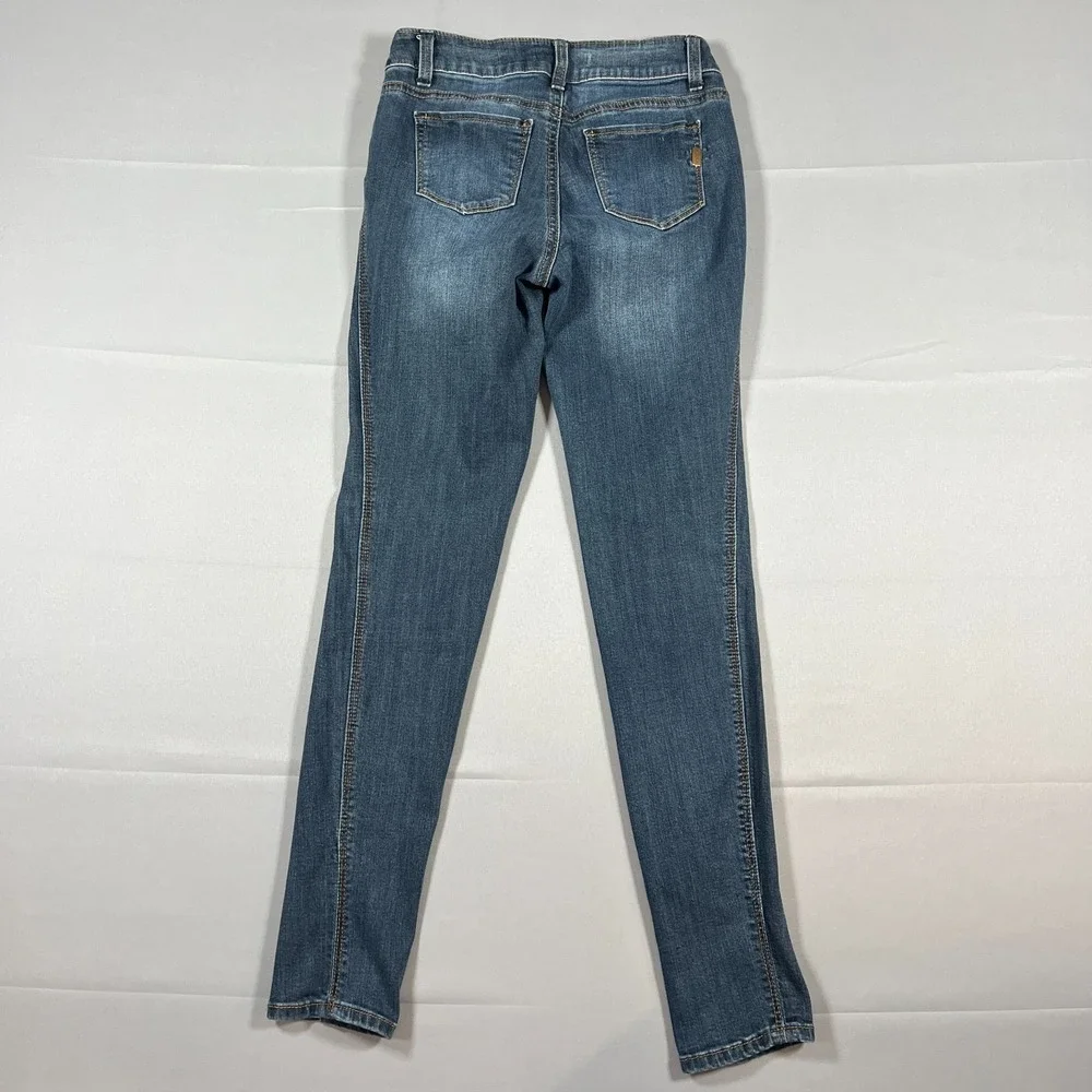 1822 Denim Skinny Jeans Womens 26 Blue Stretch Low Rise Medium Wash Zip Fly